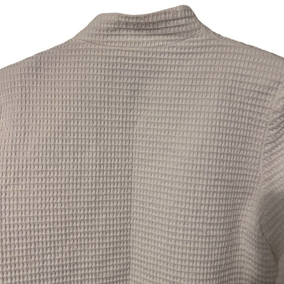 Dialogue Womens Blazer Jacket white Textured QVC Lined s 100% cotton NWOT Size M - Picture 4 of 10